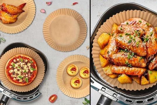 100τμχ Air Fryer Αντικολλητικό Χαρτί μιας Χρήσης 20cm Fackelmann! 100% Υγιεινό, Αντικολλητικό, Αδιάβροχο σε Νερό και Λάδι!