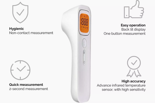 Ψηφιακό Θερμόμετρο Aκριβείας, Aνέπαφο & Yπέρυθρο - Dayoumed NX-2000