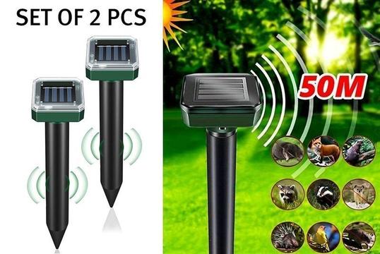 Υπερηχητικό Ηλιακό Απωθητικό για Τρωκτικά, Πουλιά και Περιστέρια - Σετ 2 Τεμαχίων