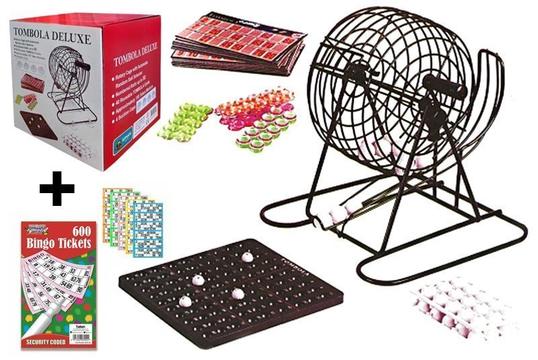 Μεταλλική Τόμπολα Deluxe - Μπίνγκο & 600 κάρτες Bingo (Display 12 Pcs-100 Page) Ένα Kλασικό Παιχνίδι για Ατελείωτη Διασκέδαση!