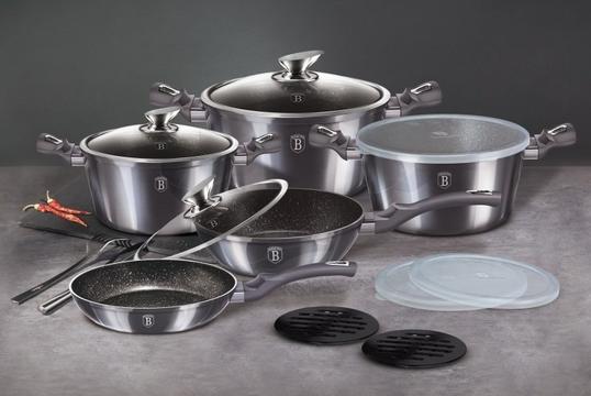 Berlinger Haus Σετ Μαγειρικά Σκεύη 13τμχ Carbon Pro Edition Κατάλληλο για Όλες τις Εστίες!
