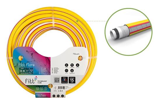 Λάστιχο Ποτίσματος Fit Flora 1/2 x 15m - Ανθεκτικό, Ευέλικτο, Ιταλικό - Το Λάστιχο που Χρειάζεστε!