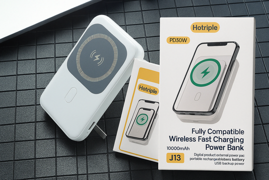 Ασύρματο Power Bank 10000mAh με Γρήγορη Φόρτιση HOTRIPLE - Ασύρματη Ελευθερία & Ταχύτητα!