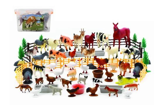 80 Ζωάκια Φάρμας Wenno - Εκπαιδευτικό Σετ για Δημιουργικό Παιχνίδι