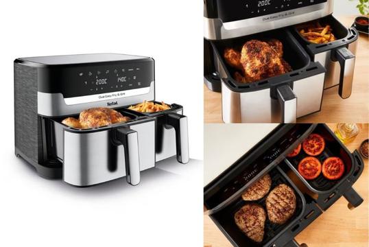 Φριτέζα Αέρος Tefal Dual Easy Fry & Grill 8.3L με 2 Καλάθια - Υγιεινά Γεύματα για Όλη την Οικογένεια!