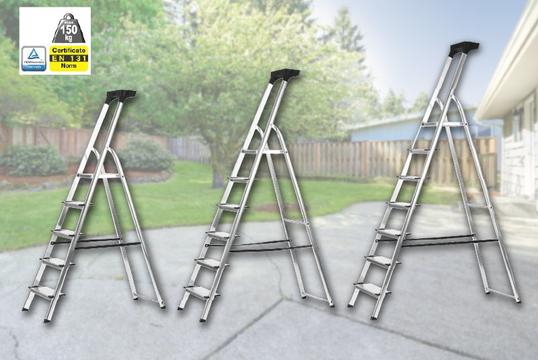 Αλουμινένιες Σκάλες 3–8 Σκαλοπατιών με Πλατφόρμα & Ράφι BAYERSYSTEM - Ανθεκτικές, Σταθερές & Πρακτικές για Απόλυτη Ασφάλεια σε κάθε Εργασία!