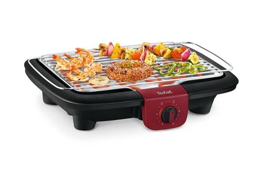 TEFAL BBQ EasyGrill Ηλεκτρική Ψησταριά Σχάρας 2300W με Ρυθμιζόμενο Θερμοστάστη - Υγιεινό Ψήσιμο, Εύκολα & Παντού!